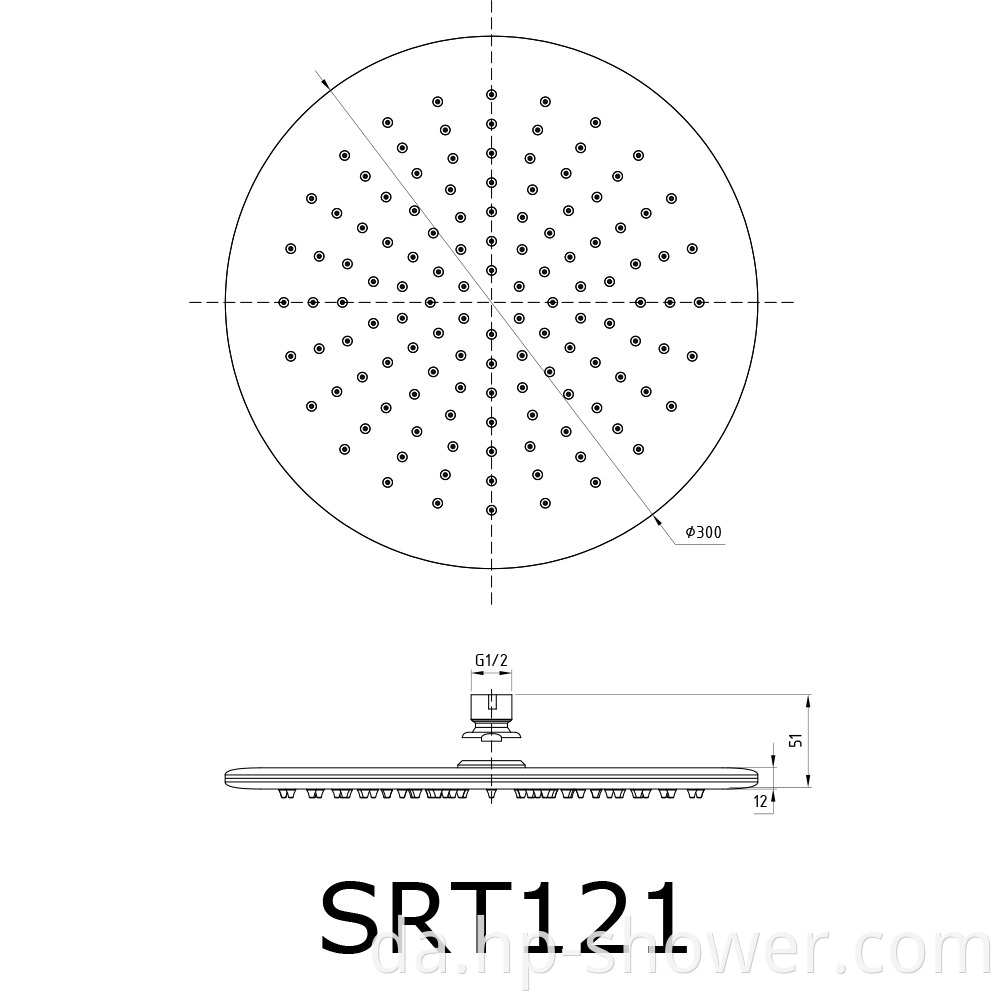 Round Stainless Steel Shower Head